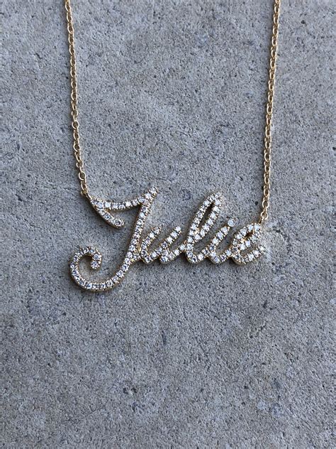 diamond name necklace.